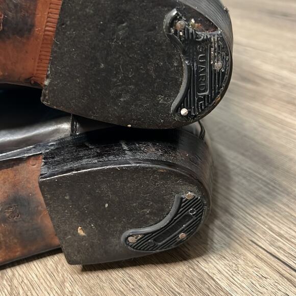 Vintage 1960s Womens MOD Stitched Leather Boots Size 9.5 - Picture 7 of 7